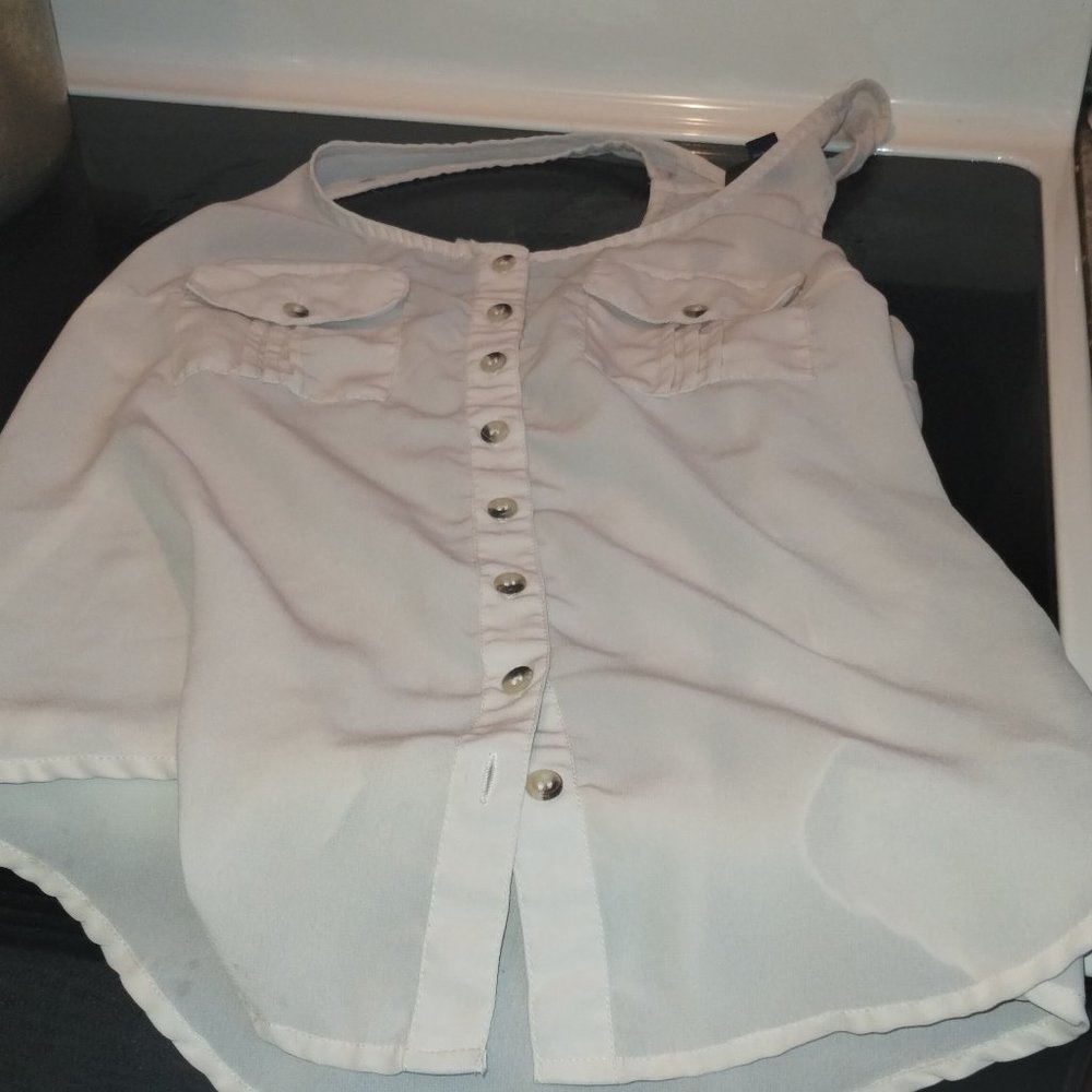 Fun& flirt sheer size L racer back tank top pink/peach